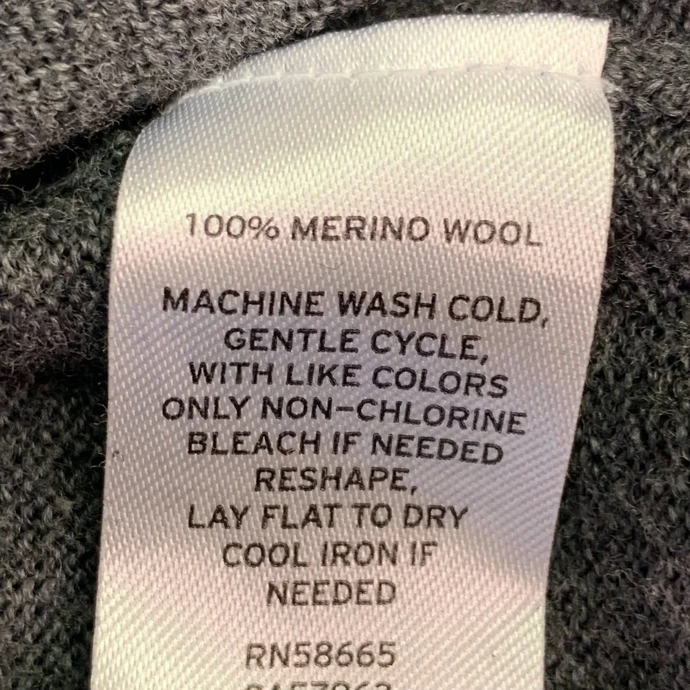 Nordstrom Mens Dark Gray Mock Neck Quarter Zip Long Sleeve Sweater‎